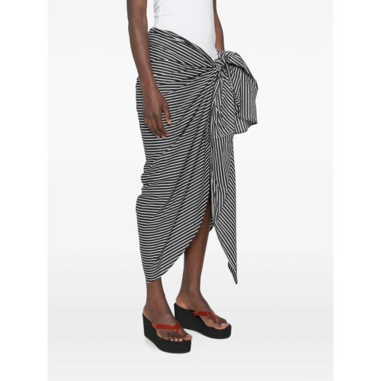 26FW 더프랭키샵 롱 스커트 THIRA WRAP BKWHI BLACK WHITE - THE FRANKIE SHOP