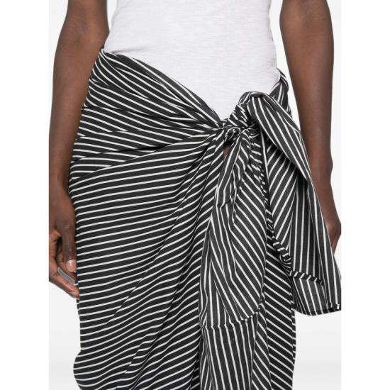 26FW 더프랭키샵 롱 스커트 THIRA WRAP BKWHI BLACK WHITE - THE FRANKIE SHOP