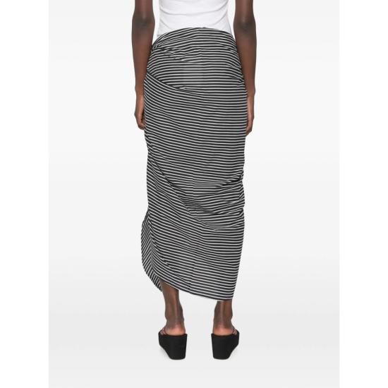 26FW 더프랭키샵 롱 스커트 THIRA WRAP BKWHI BLACK WHITE - THE FRANKIE SHOP