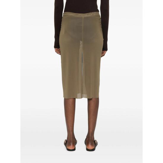 26FW 더프랭키샵 미디 스커트 SUVA SHEER KHAKI GREEN - THE FRANKIE SHOP