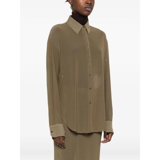 26FW 더프랭키샵 셔츠 PERI SHEER KHAKI GREEN - THE FRANKIE SHOP