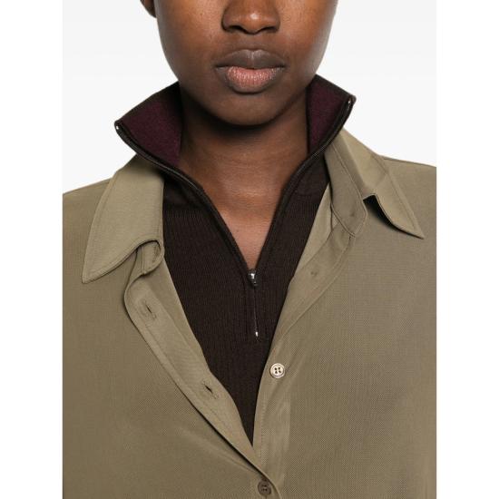 26FW 더프랭키샵 셔츠 PERI SHEER KHAKI GREEN - THE FRANKIE SHOP