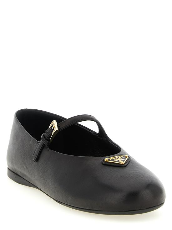 26FW 프라다 나파 레더 발레리나 1F793NFA005038F0002 Black - PRADA