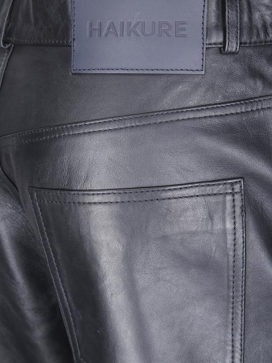 26FW 하이쿠레 가죽 팬츠 HEW03368PL008TP C0100 BLACK - HAIKURE