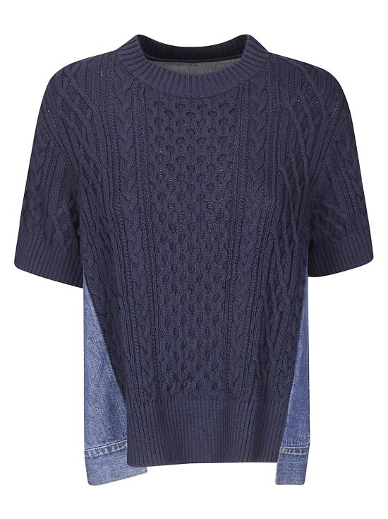 26FW 사카이 반팔 티셔츠 2608597 201 NAVY