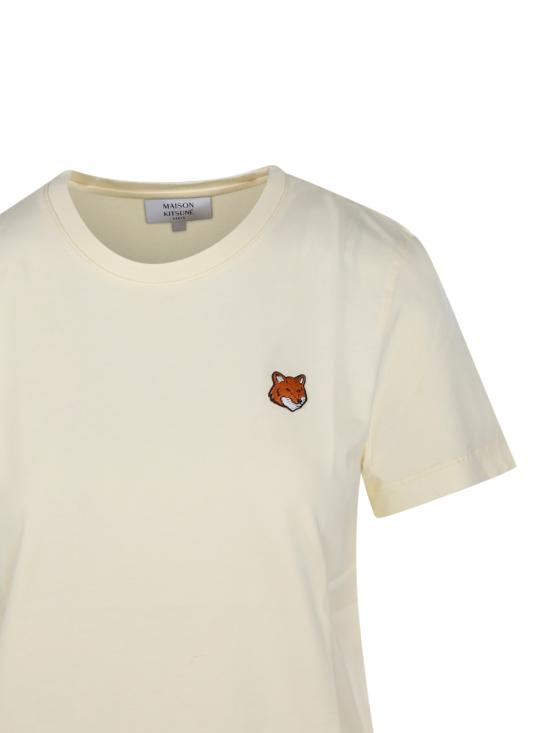 26FW 메종키츠네 폭스 헤드 레귤러 폴로 티셔츠 PW00113KJ7026 0424 PASTEL YELLOW - MAISON KITSUNE