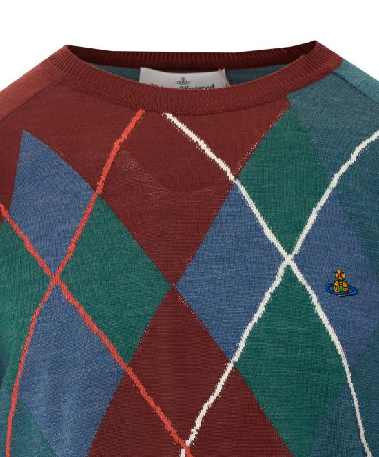 26FW 비비안웨스트우드 아가일 울 크루넥 스웨터 2701003A C00A0O101 MULTICOLOR - VIVIENNE WESTWOOD