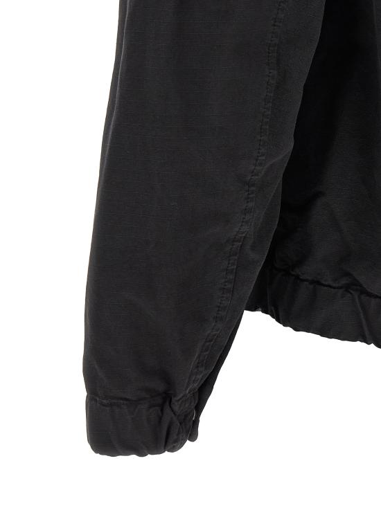 26FW 스톤 아일랜드 오가닉 코튼 립스톱 후드 오버셔츠 L2S151200011S0211V0029 Black - STONE ISLAND