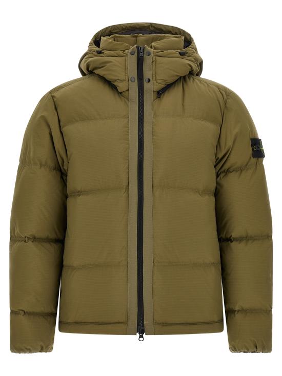 26FW 스톤 아일랜드 매트 립스탑 코듀라 어드밴스드 패브릭스 디테처블 후드 티어-레지스턴트 다운 자켓 L2S154100013S0483V005G Green