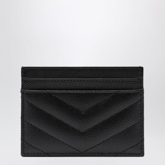 26FW 생로랑 카산드라 마틀라세 카드 케이스 423291BOW02 Black - SAINT LAURENT