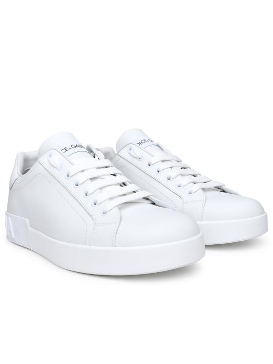 26FW 돌체앤가바나 카프스킨 포르토피노 스니커즈 CS1772 A106580001 WHITE - DOLCE & GABBANA