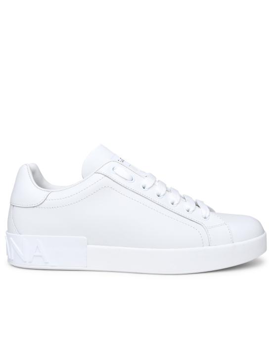 26FW 돌체앤가바나 카프스킨 포르토피노 스니커즈 CS1772 A106580001 WHITE