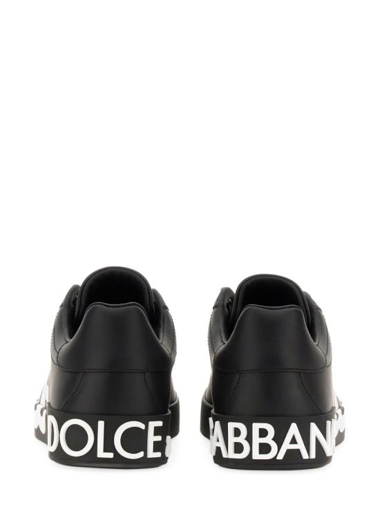 26FW 돌체앤가바나 DG 로고 카프스킨 나파 포르토피노 스니커즈 CS1772 AC3308B956 BLACK - DOLCE & GABBANA