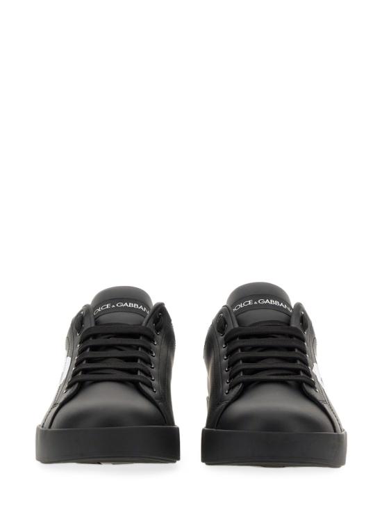 26FW 돌체앤가바나 DG 로고 카프스킨 나파 포르토피노 스니커즈 CS1772 AC3308B956 BLACK - DOLCE & GABBANA