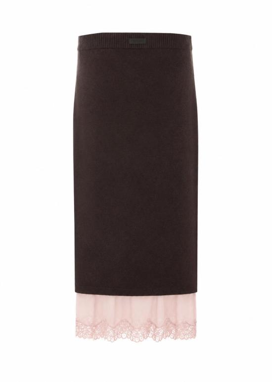 26FW 핑코 미디 스커트 107342 A3GELN6 BROWN - PINKO