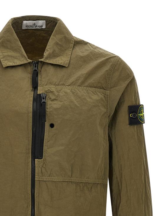 26FW 스톤 아일랜드 긴팔 셔츠 120004 와 블라우스 (녹색) - STONE ISLAND