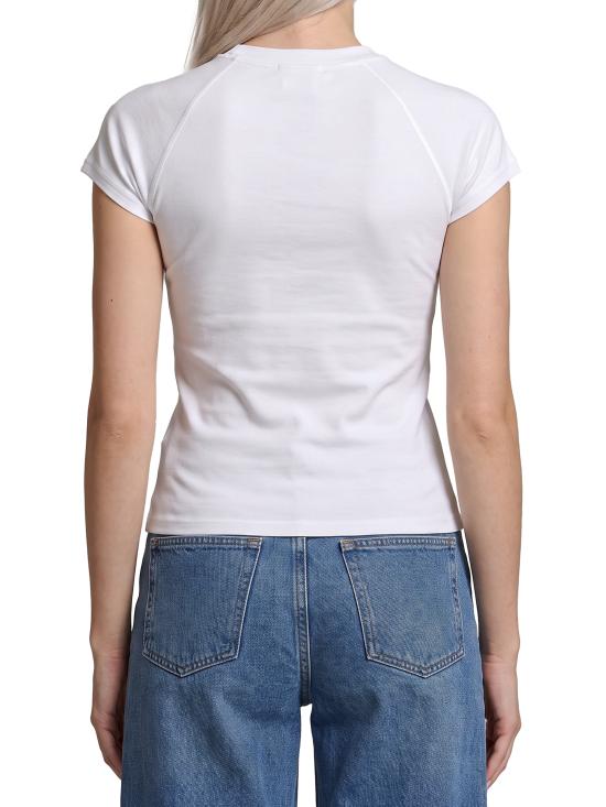 26FW 로에베 코튼 블렌드 스몰 핏 티셔츠 S359Y22XA7 WHITE - LOEWE