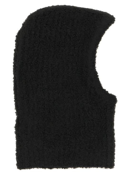 26FW MM6 메종마르지엘라 바라클라바 로고 가 있는 Bouclé 발라클라바 블랙 - MM6 MAISON MARGIELA