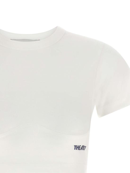 26FW 디 아티코 탑 뷔스티에 크롭 티셔츠 화이트 - THE ATTICO