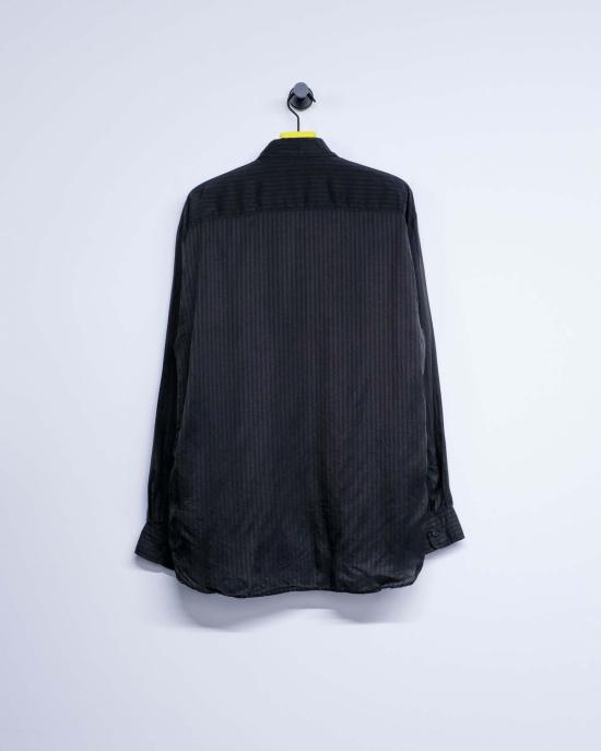  드리스 반 노튼 긴팔 셔츠 Dries Van Noten 스트라이프 쿠프로 크룸  다크 브라운 - DRIES VAN NOTEN