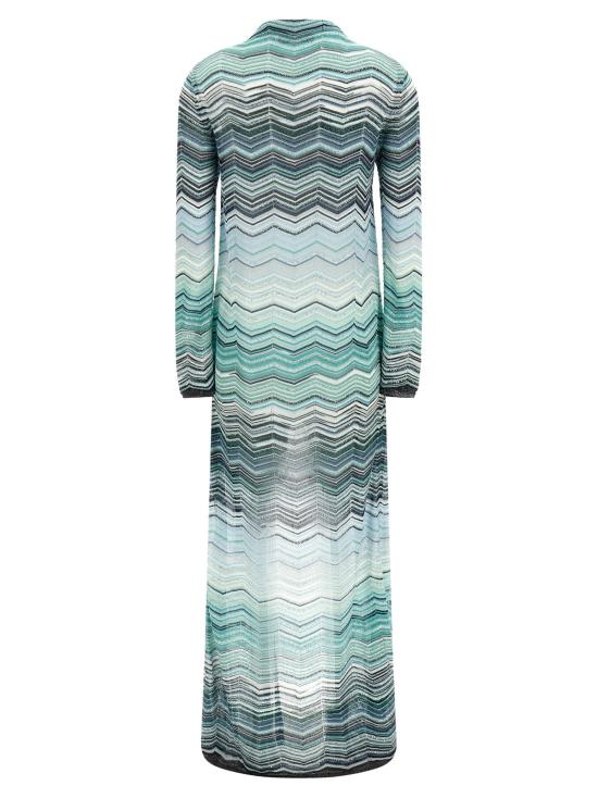 26SS 미소니 니트웨어 쉐브론 가디건 스웨터 및 가디건 멀티컬러 - MISSONI
