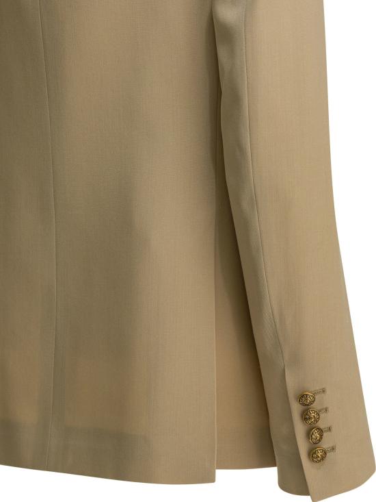 26SS 골든구스 아우터 버진 울 소재의 더블 브레스트 블레이저 재킷 및 코트 (베이지 색상) - GOLDEN GOOSE
