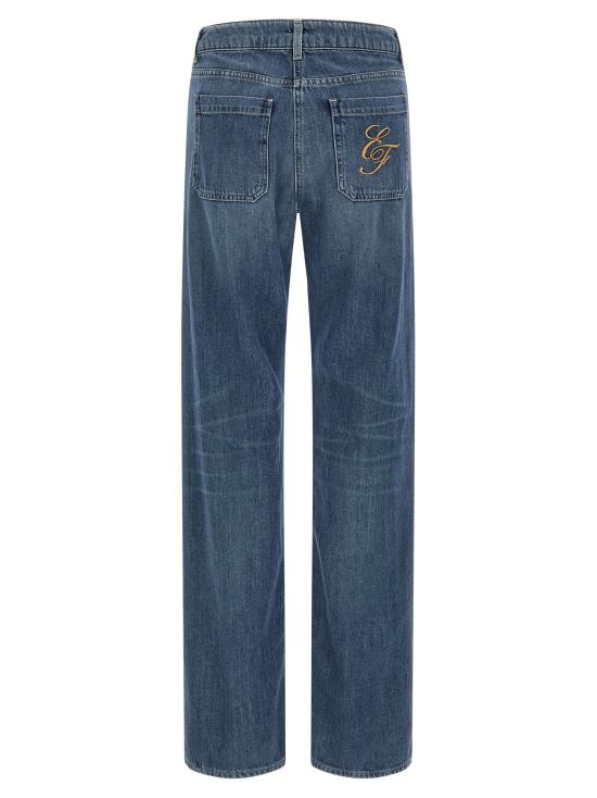 26FW 엘리자베타프랜치 데님 팬츠 로고 자수 청바지 (블루) - ELISABETTA FRANCHI