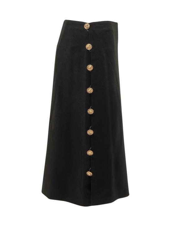 26FW 베르사체 미디 스커트 10269161A13362 1B000 BLACK - VERSACE