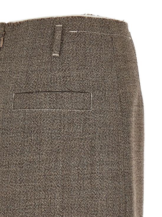 26FW 텔라 미디 스커트 레이어드 헴  베이지색 - TELA
