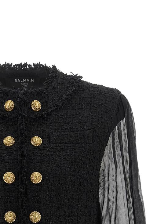 26FW 발망 수트 자켓 스펜서 블레이저 블랙 - BALMAIN