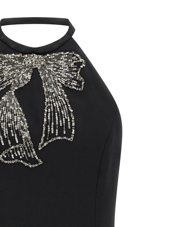 26FW 발렌티노 가라바니 원피스 드레스 앞면 자수 장식 블랙 - VALENTINO GARAVANI