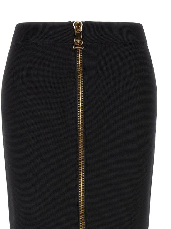 26FW 엘리자베타프랜치 미디 스커트 지퍼  블랙 - ELISABETTA FRANCHI