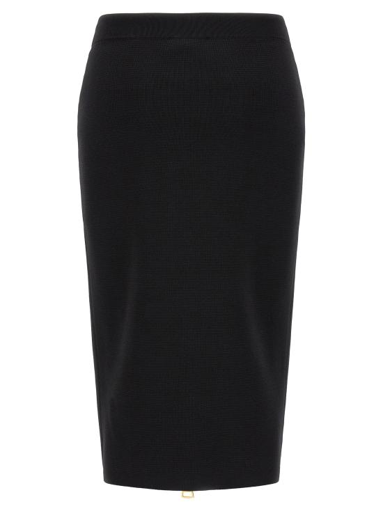 26FW 엘리자베타프랜치 미디 스커트 지퍼  블랙 - ELISABETTA FRANCHI