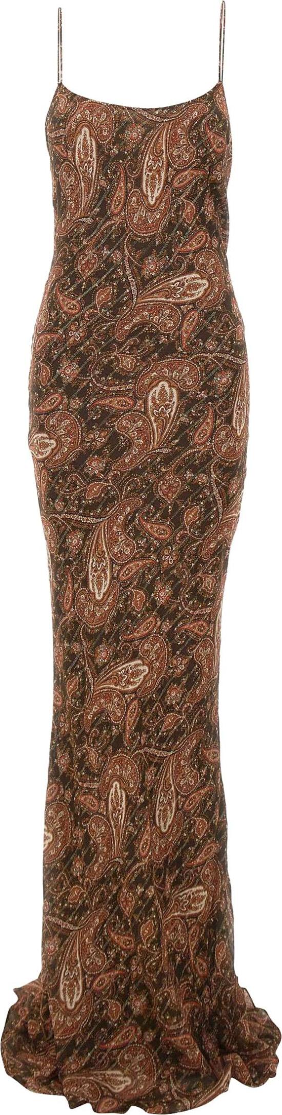 26SS 안다마네 롱 원피스 TM190131BTNV143PAISLEY BROWN