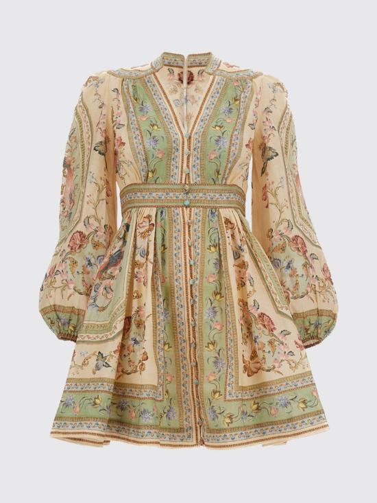26FW 짐머만 숏 원피스 0932DSS264 SATF Green - ZIMMERMANN