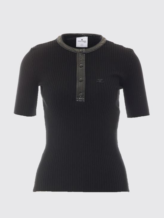 26FW 쿠레쥬 스웨터 326MTO539FI0001 9999 Black - COURREGES