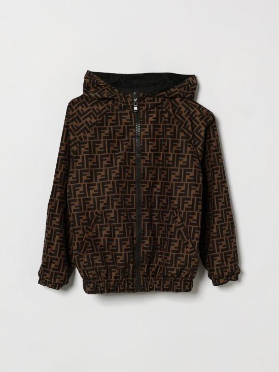 26FW [키즈] 펜디 캐주얼 자켓 JUA092AEYC F0QA1 Black - FENDI