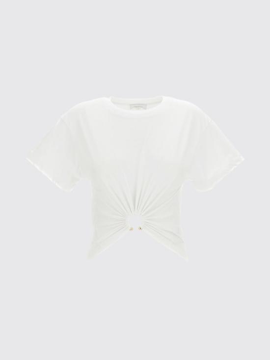 26FW 파코라반 반팔 티셔츠 23AJTO539CO0485 P109 White - PACO RABANNE