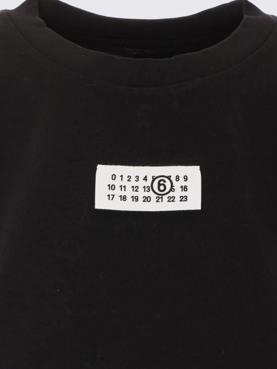26FW MM6 메종마르지엘라 뉴메릭 코튼 저지 티셔츠 S52GC0327M20258 900 Black - MM6 MAISON MARGIELA