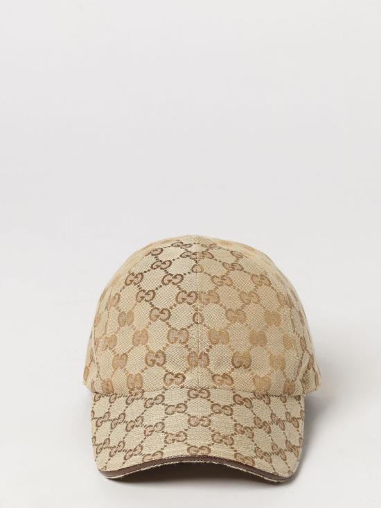 26FW 구찌 GG 코튼 캔버스 베이스볼 캡 GG 코튼 캔버스 베이스볼 캡 8757333HBMD 9664 Beige - GUCCI
