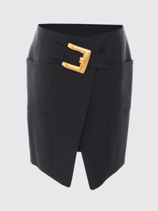 26FW 발망 숏 스커트 HF1LBB22WC09 0PA Black - BALMAIN