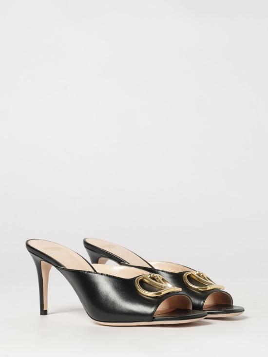 26FW 발렌티노 가라바니 뮬/슬리퍼 S0NQ4ZIC 0NO Black - VALENTINO GARAVANI