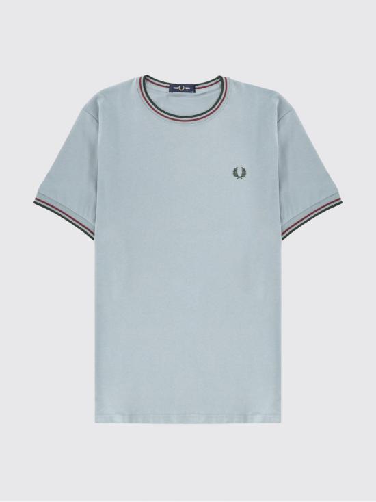 26SS 프레드페리 반팔 티셔츠 FPM1588V57 98A Gnawed Blue - FRED PERRY