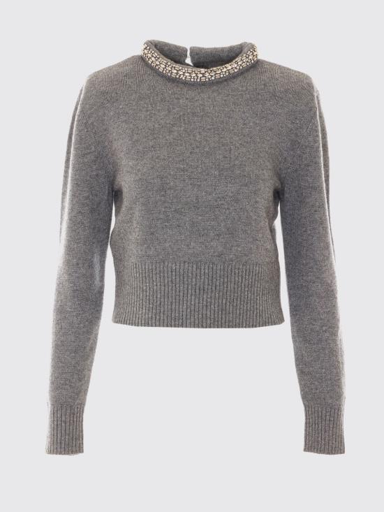26FW 핑코 스웨터 107274A3GI II2 Grey - PINKO