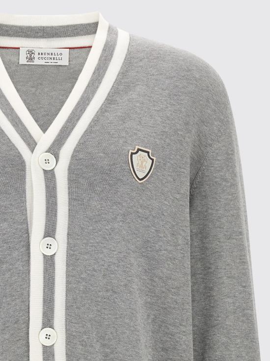 26SS 브루넬로 쿠치넬리 코튼 가디건 M29203606F CP157 Grey - BRUNELLO CUCINELLI