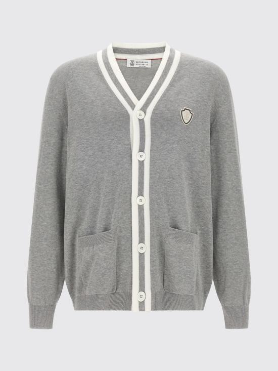 26SS 브루넬로 쿠치넬리 코튼 가디건 M29203606F CP157 Grey - BRUNELLO CUCINELLI