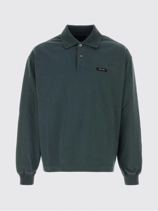 26FW 프라다 폴로 티셔츠 UJL48DSOOO6281 F0086 Petroleum Blue