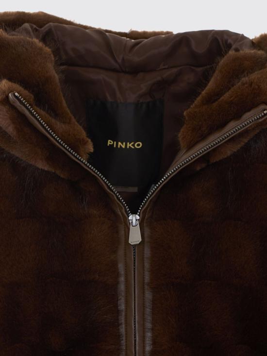 26FW 핑코 무스탕 107054A3C5 M11 Brown - PINKO