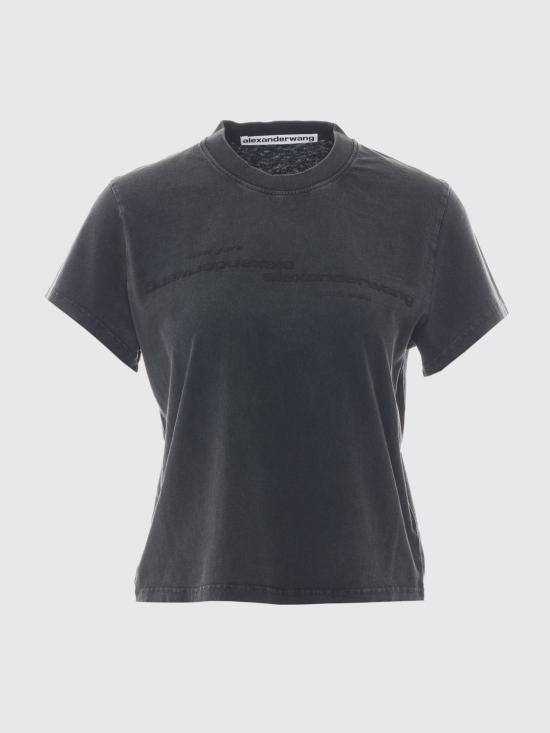 26FW 알렉산더 왕 반팔 티셔츠 1CC3261386 011 Black - ALEXANDER WANG