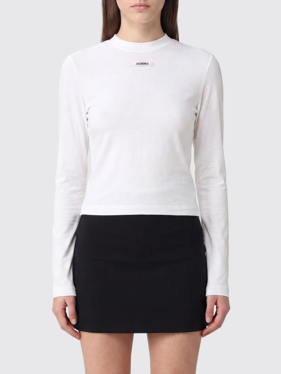 26FW 자크뮈스 그로그랭 로고 롱슬리브 티셔츠 TSW00155AJ00124 100 White